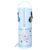 NBX Étui à crayons en silicone Grande capacité Porte-stylo de dessin animé mignon Durable Étanche Stand Up Sac à crayons Pochette Papeterie Rangement Organisateur de bureau pour Bureau Étudiants Garçons Filles Ados
