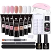 Nee Jolie Extension de 15 ml Gel Ongles Kit avec mini-extension UV Gels Brush Faux clous Conseils pour l