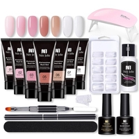 Nee Jolie Extension de 15 ml Gel Ongles Kit avec mini-extension UV Gels Brush Faux clous Conseils pour l