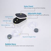 Énergie solaire Pompe à oxygène Réservoir à poissons Oxygénateur Aérateur d