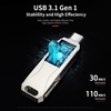 Netac U782C 128 Go Type-C + USB Double Interface Lecteur Flash Plug & Play Extension de Mémoire pour Téléphone Mobile U Disque Argent