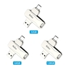 Netac U782C 64 Go Type-C + USB Double Interface Lecteur Flash Plug & Play Extension de Mémoire pour Téléphone Mobile U Disque Argent