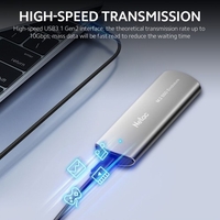 Netac WH31 M.2 NVMe&SATA Boîtier de disque SSD à double protocole Boîtier SSD en alliage d