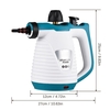 Nettoyeur Vapeur Portable 1050W Haute Température Pressurisé Outil de Nettoyage Vapeur avec 9PCS Accessoire Portable Multifonction Vapeur pour Cuisine Canapé Salle de Bains Fenêtre de Voiture