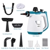 Nettoyeur Vapeur Portable 1050W Haute Température Pressurisé Outil de Nettoyage Vapeur avec 9PCS Accessoire Portable Multifonction Vapeur pour Cuisine Canapé Salle de Bains Fenêtre de Voiture