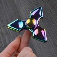 New Hot Premium Metal Zinc Alloy Tri Fidget Spinner à main Spin Triangle Widget Focus Toy EDC Pocket Desktoy Cadeau pour ADHD Enfants Adultes Soulager l