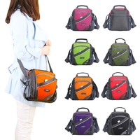 New Unisexe Nylon Sac bandoulière Contraste Etanche Couleur Zipper multi-poches Sport Casual Outdoor Petits Sacs à main