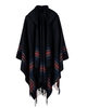 New Women Tricoté Poncho Cape à capuche Stripe oversize Cardigan Sweater Long Shawl Echarpe Cashmere Pashmina