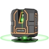 Niveau Laser à ligne croisée avec support 30M / 98FT auto-nivelant Horizontal à 360 degrés 120 degrés Vertical 10mm près du sol faisceau vert à intensité variable Rechargeable 5 lignes Laser marqueur 4 Modes de travail
