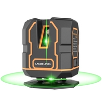 Niveau Laser à ligne croisée avec support 30M / 98FT auto-nivelant Horizontal à 360 degrés 120 degrés Vertical 10mm près du sol faisceau vert à intensité variable Rechargeable 5 lignes Laser marqueur 4 Modes de travail