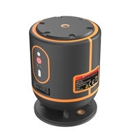 Niveau laser en croix avec support 30 m/98 pieds auto-nivelant 360 degrés horizontal 10 mm près du sol faisceau vert réglable rechargeable 4 lignes laser marqueur 4 modes de fonctionnement