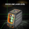 Niveau laser en croix avec support 30 m/98 pieds Marqueur de ligne laser à faisceau vert horizontal et vertical à nivellement automatique 10 niveaux de luminosité 4 modes de fonctionnement