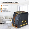 Niveau laser Niveau laser professionnel Ligne transversale horizontale et verticale Auto-nivelant Niveau à bulle Auto-nivelant Lignes laser sélectionnables Luminosité réglable Faisceau rouge T07