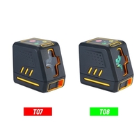 Niveau laser Professionnel Horizontal et vertical Cross Line Self Leveler Auto-Leveling Spirit Level Auto-Leveling Selectable Laser Lines Réglable Luminosité Red Beam T07
