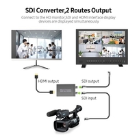 NK-M008 Convertisseur Micro SDI SDI vers HDMI / SDI vers SDI Sortie 2 Routes Mini convertisseur alimenté USB HD 1080P