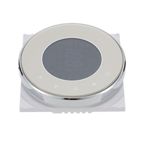Noir BAC-5000 95 ~ 240VAC Système de refroidissement à deux canaux Écran tactile numérique à cristaux liquides 5 + 2 Mémoire de données programmables hebdomadaire Unité de bobine de ventilateur Climatisation centrale Thermostat de salle de CVC