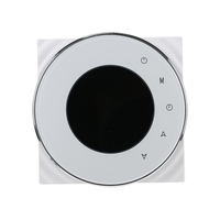Noir BAC-5000 95 ~ 240VAC Système de refroidissement à deux canaux Écran tactile numérique à cristaux liquides 5 + 2 Mémoire de données programmables hebdomadaire Unité de bobine de ventilateur Climatisation centrale Thermostat de salle de CVC