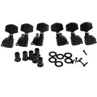 Noir Guitare tuner tête scellé mécanique Tuning Pegs 3R 3L Pièces électrique / Guitare acoustique