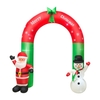 Noël 8FT Gonflable Père Noël et Bonhomme De Neige Arch Yard Décoration LED Lumières À L