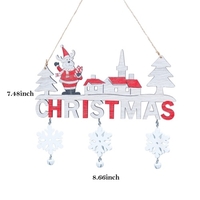 Noël Haning Porte Pendentifs En Bois Joyeux Noël Plaque Signe De Noël Porte Tenture Murale Signe De Noël