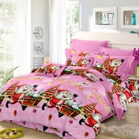 Noël Santa Literie Ensemble Polyester 3D Imprimé Housse De Couette + 2pcs Taies D