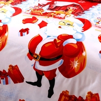 Noël Santa Literie Ensemble Polyester 3D Imprimé Housse De Couette + 2pcs Taies D