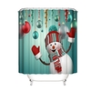 Noël un style 3D impression numérique salle de bains quatre pièces multicolore motif bonhomme de neige imperméable durable salle de bains quatre pièces