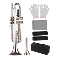 Norme Bb Trumpette Matière en laiton nickelé Instrument à vent
