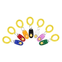 Nouveau 7 Pack Pet Dog Training Clicker Trainer Aid outil de clic-poignet pour chien avec bracelet