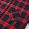 Nouveau Automne Femmes Surdimensionné Plaid Tartan Chemise Boutons Poche Turn-down Collar À Manches Longues Baggy Check Blouse T-shirt