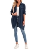 Nouveau Femmes Coton Lin longue Blouse irrégulière Hem Boutons en vrac Casual Vintage Top Robe chemise blanche / pourpre / bleu foncé