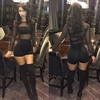 Nouveau femmes Sexy combinaison maille dentelle tour de cou à manches longues courte Bodycon barboteuses Body tenues noir