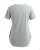 Nouveau Mode Femmes T-shirt Solide Couleur V Cou À Manches Courtes Ourlet Longue Partie Occasionnelle Tops