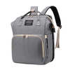 Nouveau sac momie multifonctionnel grande capacité berceau pliant sac momie lit mode maman mère et bébé sac usine mis à niveau gris-
