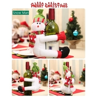 Nouvelle couverture de bouteille de vin de Noël Décoration de bouteille de vin de Noël
