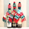 Nouvelle couverture de bouteille de vin de Noël Décoration de bouteille de vin de Noël
