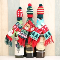 Nouvelle couverture de bouteille de vin de Noël Décoration de bouteille de vin de Noël