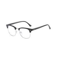Nouvelle lunette de riz personnalité rétro miroir plat changement automatique de couleur lunettes anti-bleu