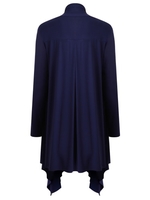 Nouvelle mode Femmes Cardigan Manches longues Ouvert Ouvert Vêtement de couleur solide Violet / Noir