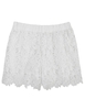 Nouvelle mode Femmes Chaussures en dentelle Floral Crochet Lace Elastic High Waist Casual Solid Hot Pantalon Blanc / Noir