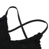Nouvelles femmes Sexy Crop Top au Crochet dentelle V profond cou Spaghetti sangle réservoir Backless Camisole Bralette noir/blanc