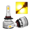 NOVSIGHT 9006 voiture LED IP68 ampoule de phare étanche 3000K jaune feu de course 10000LM / paire 72W / paire ampoules de phare