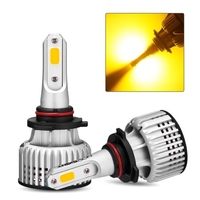 NOVSIGHT 9006 voiture LED IP68 ampoule de phare étanche 3000K jaune feu de course 10000LM / paire 72W / paire ampoules de phare