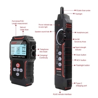 NOYAFA NF-8209S Vérificateur de fil POE Écran LCD Mesurer la longueur du câble LAN Cat5 Cat6 Outil de réseau de test LAN Câble de numérisation Testeur de plan de câblage