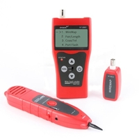 NOYAFA testeur de câble réseau LCD multifonctionnel détecteur de ligne haute précision testeur de ligne coaxiale RJ11 RJ45 détecteur de longueur de fil avec 1 adaptateur à distance