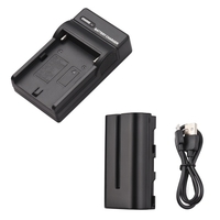 NP-F550/ NP-F570 Kit de batterie et chargeur pour appareil photo 1PC 7.2V 2600mAh Grande batterie rechargeable avec remplacement de câble USB pour SONY NP-F550 F570 F750 F770 F960 F970