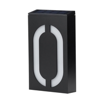 Numéro de maison solaire Lumière LED Plaque d