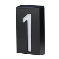 Numéro de maison solaire Lumière LED Plaque d