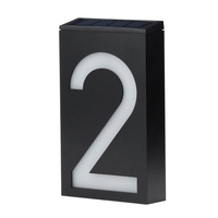 Numéro de maison solaire Lumière LED Plaque d