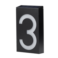 Numéro de maison solaire Lumière LED Plaque d